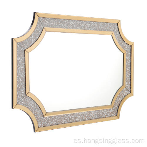 Espejo colgante de espejo marrón de forma especial